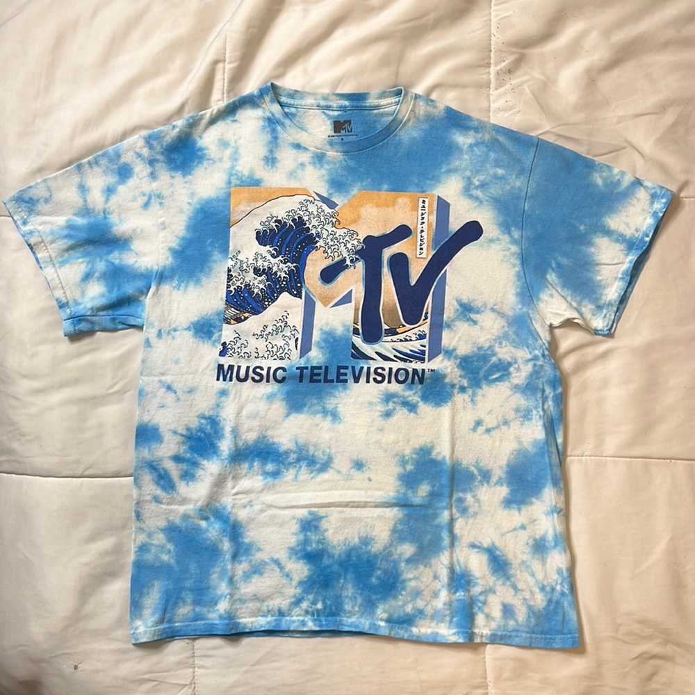 MTV The Great Wave off Kanagawa Tie Dye Tee